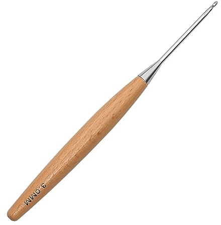 Coopay Häkelnadel 3mm, Häkelnadeln mit Buchenholzgriff, Ergonomische Häkelnadel, Leichte Häkelnadeln für Kunsthände, Handwarme Häkelnadel 5/0 UK-Größe