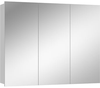 Vicco Badspiegelschrank Sola, Badezimmerspiegel, Weiß, 100 x 79.8 cm mit 3 Türen