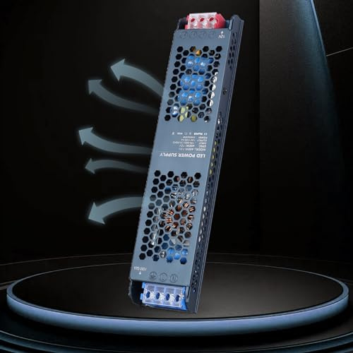 YOODI Transformateur 220V 12V, Transfo 400W 33,3A Adaptateur Alimentation, Conducteur à Tension Constante Basse Tension, AC à DC LED Driver Ultra Mince pour Bande Lumineuse