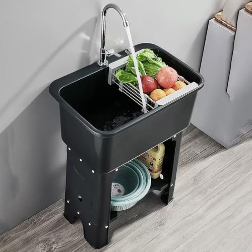 Lavandino Per Lavanderia Con Rubinetto,lavandino Esterno Con Rubinetto Caldo E Freddo,vasca Per Lavanderia Salvaspazio,lavandino Da Giardino Per Garage,ristorante,cucina,lavanderia,esterno Per Interni