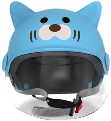 Caschi da moto per bambini - Caschi da motocross per adolescenti, caschi per bambini resistenti agli urti con simpatico cartone animato con HD | Caschi da bicicletta comodi e sicuri, coprica