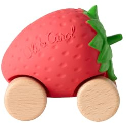 Oli & Carol Sweetie die Erdbeere - Baby-Autospielzeug ab 0+ Baby handgefertigt