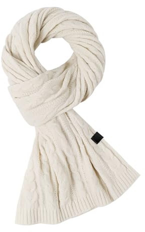 generisch Langer Strickschal für Herren, stilvoller Damen-Winterschal, warm und weich Schal Herren Blau Kaschmir (White, One Size)