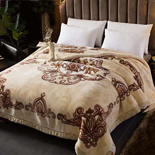 XZZHSM Warme Gewichtsdecke für den Winter, Kingsize, koreanische Nerzdecken, 200 x 229 cm, 2-lagige, wendbare Rascheldecke für Bett und Couch, M, 200 x 230 cm, 4 kg