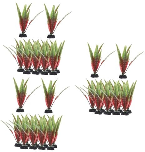 Milisten 3 Ensembles Aménagement Paysager D'aquarium Fausses Plantes D'extérieur Onglets De Racine pour Plantes D'aquarium Plantes De Bassin Vivantes Poisson Usine Plastique 12 Pièces * 3