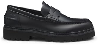 HUGO Hommes Draven Loaf Mocassins en Cuir à Semelle extérieure crantée