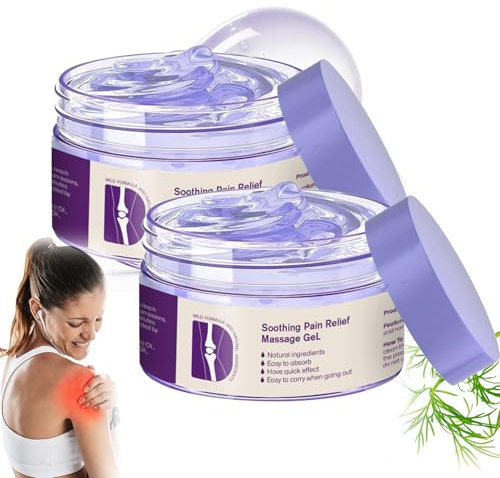 Kresin Joint Pain Purple Gel,2pcs Soothing Body Massage Gel for Joint Activities Throughout The Body, Massage Muscle, Soothes Knees,Back,Lumbar,Neck,Hands and Feet,50G*2