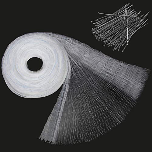 Filet de protection anti-oiseaux robuste pour jardin et arbres - Filet de treillis en nylon blanc avec maille carrée de 2 cm - Filet anti-oiseaux de qualité professionnelle pour cultures 3 x 2 m