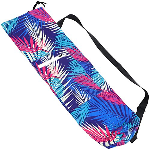 KICHOUSE Yogamattentasche Mit Druckzylinder-Stil Robuste Canvas-Aufbewahrungstasche Schultergurt Verstellbar Seitentaschen Für Yoga-zubehör Leicht Tragbar Für Sport-Fitness