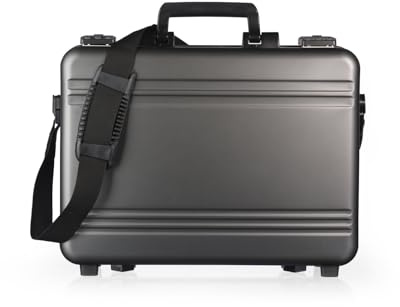 GUARDIQUE Aluminium Aktentasche, CW-025, mit Deckeleinsatz, Attachékoffer, Aktenkoffer aus Aluminium, Alu-Koffer, Demonstrationskoffer, Schutzkoffer, Anthrazit, TSA-Schloss, 39,2 × 28,2 × 10,5 cm