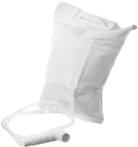 Toyvian Tragbare Campingdusche 10l Duschbeutel Wassersack Weiß Mit Griff Outdoor Duschset Für Camping Wandern Reisen