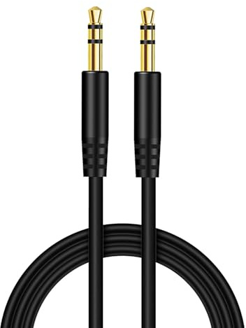 Weatwo 3.5mm Aux Kabel - 4.9ft/1.5M-3.5mm Male Stereo Audio Kabel - Schwarz | Auxiliary für Auto, Kopfhörer, iPhone, iPad, Samsung, MP3 Player, Smartphone, Tablet, Home Stereos, Laptop