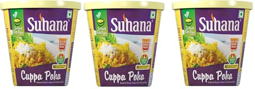 Suhana Spices Mix Powder - Curry Masala Recipe Mixes Casserole Seasoning Herbs - Simplifies & Speeds Up Cooking Process (Pack of 3, Suhana Cuppa Poha Mix 80g)