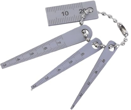 4 Stück Stahl-Lineale mit hoher Präzision, Lückenspitze, Lochlineal, konisches Messgerät, Kegelfühler zum Messen von Lochspalten, Größe, Projektmesswerkzeug