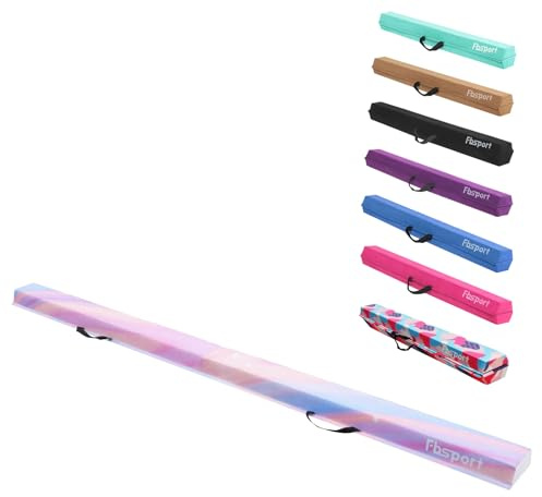 FBSPORT 6ft Balance Beam: Folding Floor Gymnastics Equipment for Kids Adults,Non Slip Rubber Base, Gymnastics Beam for Training, Practice, Physical Therapy and Professional Home Training