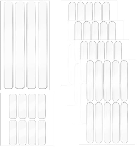 YBEATY 52 Pcs Cabinet Door Bumpers Clear Door Stoppers Protector Stripes Silencing Pad Self-Adhesive Sound Dampening Furniture Pads Desk Protective Soft Quiet Cushioning for Furniture Kitchen