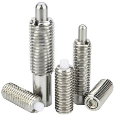 1 pièce M12 Piston à ressort télescopique à tête hexagonale creuse en acier inoxydable, goujon de positionnement, longueur de la tête du piston 5mm