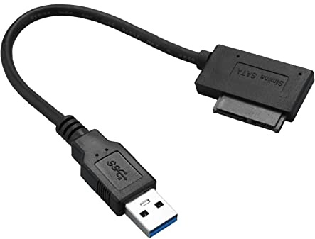 Lobamop Cable adaptador USB 3.0 a 7 + 6 de 13 pines para unidad óptica
