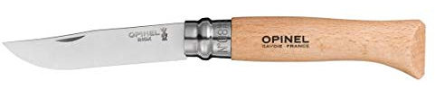Opinel Edelstahl Messer Tradition Nr. 8 11cm Griff Buche drehbare Hülse