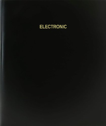 BookFactory Electronic Log Book/Journal/Logbook - 120 Page, 8.5''x11'', Black Hardbound (XLog-120-7CS-A-L-Black(Electronic Log Book))