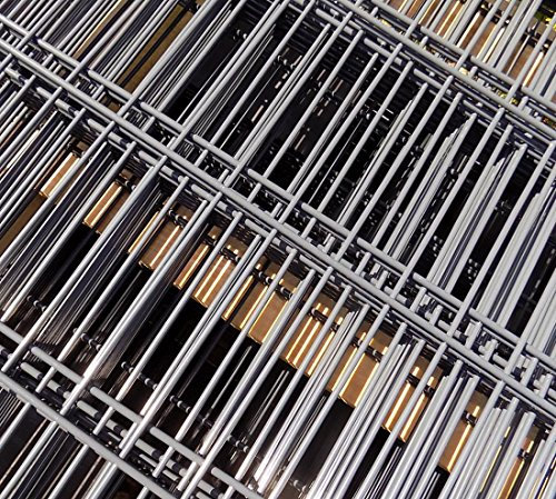 Doppelstab-Mattenzaun Doppelstab Mattenzaun Komplett-Set / Anthrazit / 163cm Hoch / 20m Lang