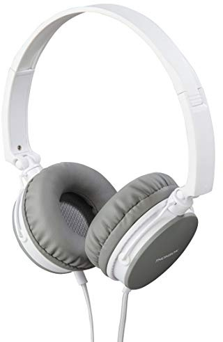 Thomson Casque HED2207WH/GR (supra-auriculaire, microphone, pliable, câble plat, câble de 1,2 m) Blanc/Gris