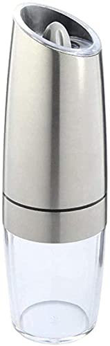 TONZN Automatic Electric Chili Mill Stainless Steel Chili and Salt Led Sweet Spice Grinder 2pc Stainless Steel Salt Mill Chili Chili-Stainless Steel 2pc Salt (1 Stainless Steel)