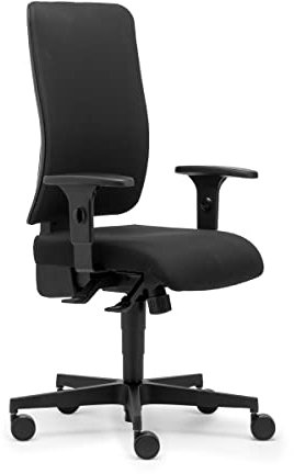 Straight Polster | Premium-Bürostuhl für Wirbelsäulengesundheit & Aktives Sitzen - Made in Germany | inkl. Armlehnen, Komfort-Sitz und Synchron-Mechanik bis 120 kg (Teppichbodenrollen, montiert)