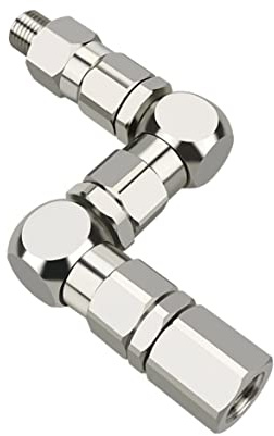 1/4 Z-Type Rotary Joint Paint Sprayer Pump Accessory - Z-Swivel 6500PSI Stainless Steel 360 Universal Rotation Connector
