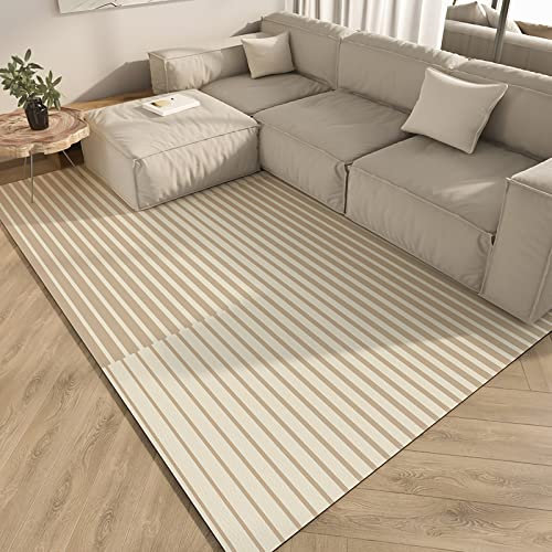 Teppich Teppich nach maß küchenteppich waschbar rutschfest Braun Beige Geometrische Streifen Design Wohnzimmer Sofa Teppich Teppich pflegeleicht 100x160cm