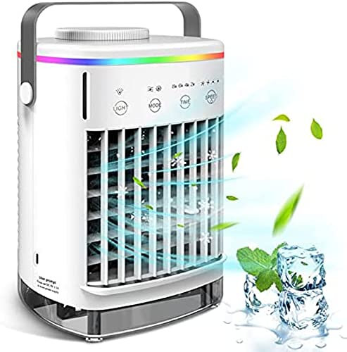 KRASS Condizionatore d'Aria Portatile, Batteria Ricaricabile, Ventilatore USB per Condizionatore d'Aria per Camera, Ufficio, Condizionatore d'Aria Portatile per Auto,Collector88