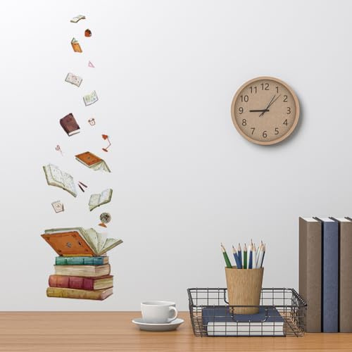 SUPERDANT Magic Book Wall Stickers Classroom Wall Decals Reading Decals Stickers for Walls Nursery Vinyl Art Library Sticker for Reading Corner Kids Library Back to School