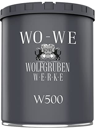 WO-WE Dachfarbe 3in1 Metallschutzlack Dach Sockelfarbe Dachbeschichtung W500 Silbergrau - 750ml