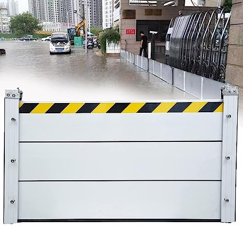 HLGKBY Hochwasserschutzbarriere Straße, Aluminiumlegierung, abnehmbar, gut wasserdicht wiederverwendbar, Hochwasserschutzbarriere Wasser, Kellerfenster Hochwasserschutzbarriereentfernung 100X60CM