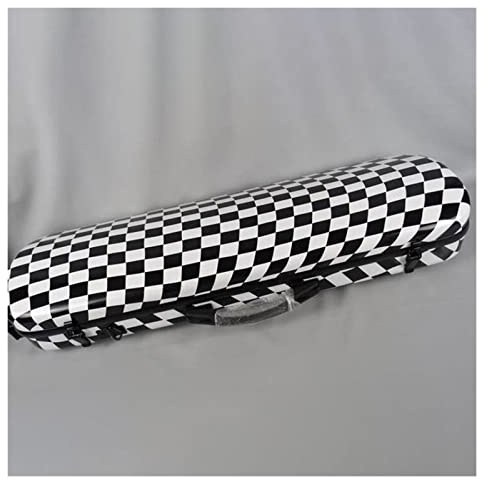 Fachmann Geigenkoffer Black And White Grid High Strength Composite Carbon Fiber 4/4 Violine Hartschalenkoffer Geigenkoffer