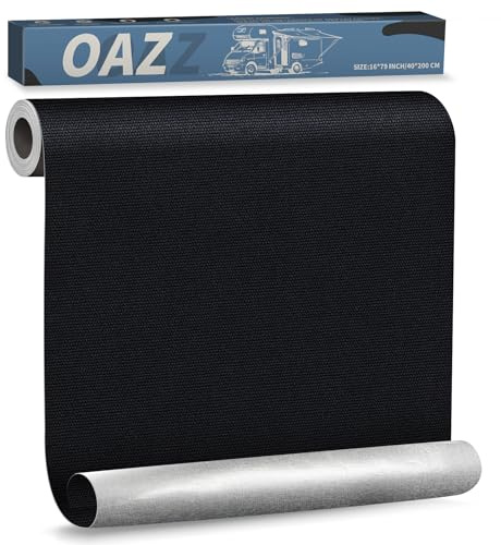 Flicken Selbstklebend Stoff, 40 x 200 cm Leinwand Selbstklebender Stoff, Schwarz, Wasserdichtes Leinwand Flicken Selbstklebend für Sofa Zelt Möbel Autositz Liege