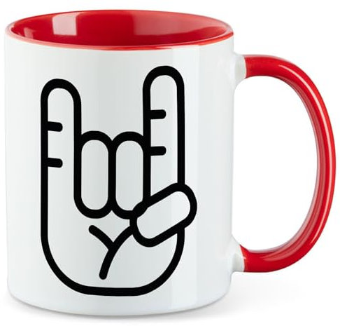 Huuraa Mug French Fries Fork Gift Teacup Red 330ml French Fries Fork Present