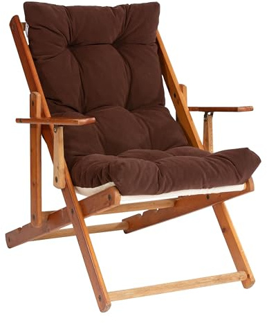 TECNOCUCI Cuscino Imbottito per Poltrona Sdraio Relax (115x55) - In Velluto - 100% Made in Italy - Ricambio Ideale per Interni ed Esterni (Giardini, Cortili, terrazzi) - Disponibili Diversi Colori