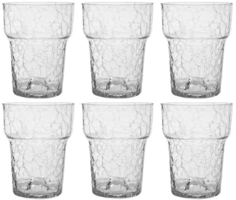 Lot de 6 pots de fleurs orchidées XL - Diamètre : 16 cm, hauteur : 18 cm - En verre transparent - Verre cristal - 16 cm - Pot à fleurs en verre (6)