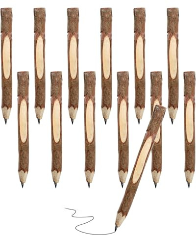 TPZORJX 12pcs Madera Lapices para Niños, Lápices de madera de grafito, Lapices Escritura, diseño rústico, Lapices Regalos Cumpleaños, Lápiz para Regalo de Fiesta