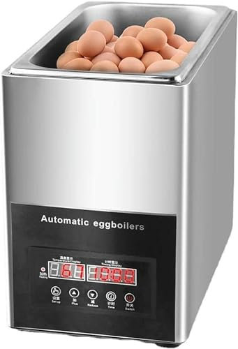 WJFTODAY Macchina per bollire Le Uova Commerciale, cuoci-Uova, Macchina Professionale perre Le Uova a metà bollitura da 9 Litri, cuoci-Uova Automatico da 50 Uova, cuoci-Uova di Grande capacità, 110 V