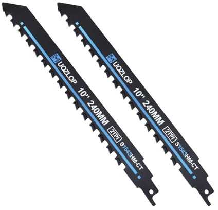 MUOZLOP Säbelsägeblätter Stein， säbelsägeblätter hartmetall ，steinsäge，Sägeblätter Säbelsäge für Metall，Ziegel，Beton (2, 240mm)
