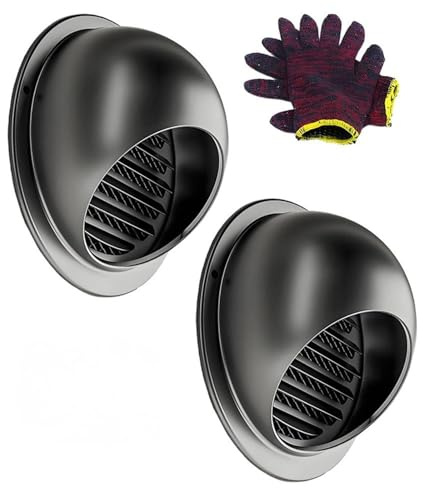 Presa D'Aria Esterna A Parete Dell'estrattore 70mm-200mm Cappuccio A Griglia Di Ventilazione Con Rete, Griglia Di Ventilazione A Sfera In Acciaio Inox 304, Per Garage Cucina Bagno(160mm 1pack)