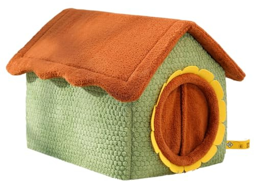 Holdes Casa para mascotas - Casa extraíble y lavable - Cama para gatos Caverna desmontable con diseño de puerta - para cachorros y animales pequeños para la zona de juego
