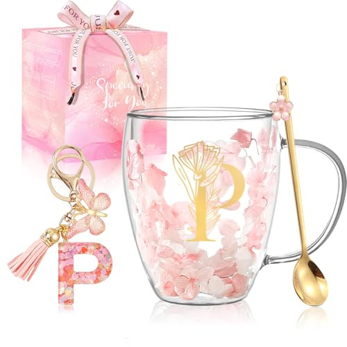 Regalos para mujeres Tazas de café de vidrio únicas Regalos de cumpleaños para mujeres Sus tazas de té de espresso Tazas personalizadas para amistad Boda Regalo lindo Tazas de vidrio de doble pared