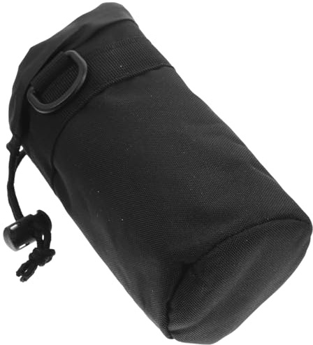 DIYEAH Housse de Bouteille d'eau en Oxford Résistant Noir, Manchon Isotherme Léger et Étanche, Porte-Bouteille Portable pour Randonnée, Camping et Sport en Plein Air, Protège Rayures