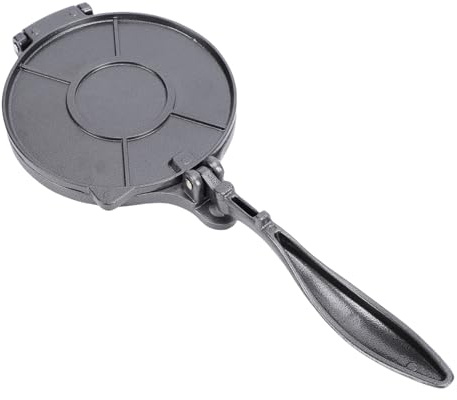 VELATEMOR Manuell Degpress Lätt Tortillapress i Aluminiumlegering för Matlagning i Köket Inkluderar 1 Oljeborste (svart)