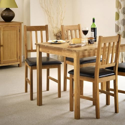 Julian Bowen Oak Wood Coxmoor Dining Chairs Set of 2