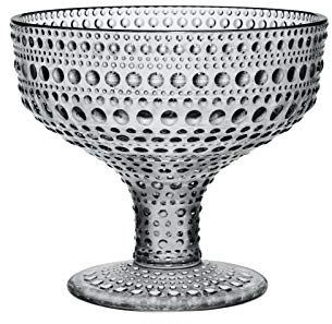 Iittala Kastehelmi Dessertschale, Glas, Grau, 12.3 x 12.3 x 11 cm