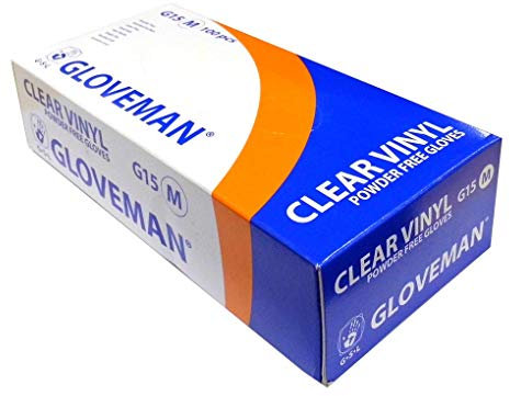 1 scatola di guanti in vinile trasparente senza polvere – taglie da XS a XL (extra large)